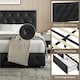 image 7 of Yaheetech 135 cm W x 190 cm L Bed Frame with Adjustable Headboard and 2 Drawers Black