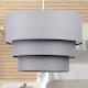 image 4 of Dark Grey 3 Tier Ceiling Light Shade | Grey | Large | 1