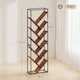 image 5 of HOMCOM Tree Bookshelf, 10 Tier Floor Standing Bookcase, Industrial Tall Display Storage Shelving Unit for Living Room, Home Office, Bedroom, Rustic Brown and Black | Black | Rustic Brown and Black