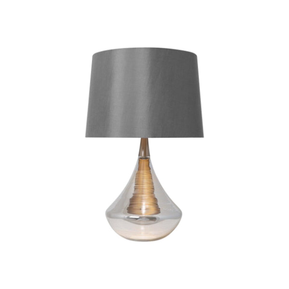 image 1 of Willis Satin Nickel Glass Table Lamp