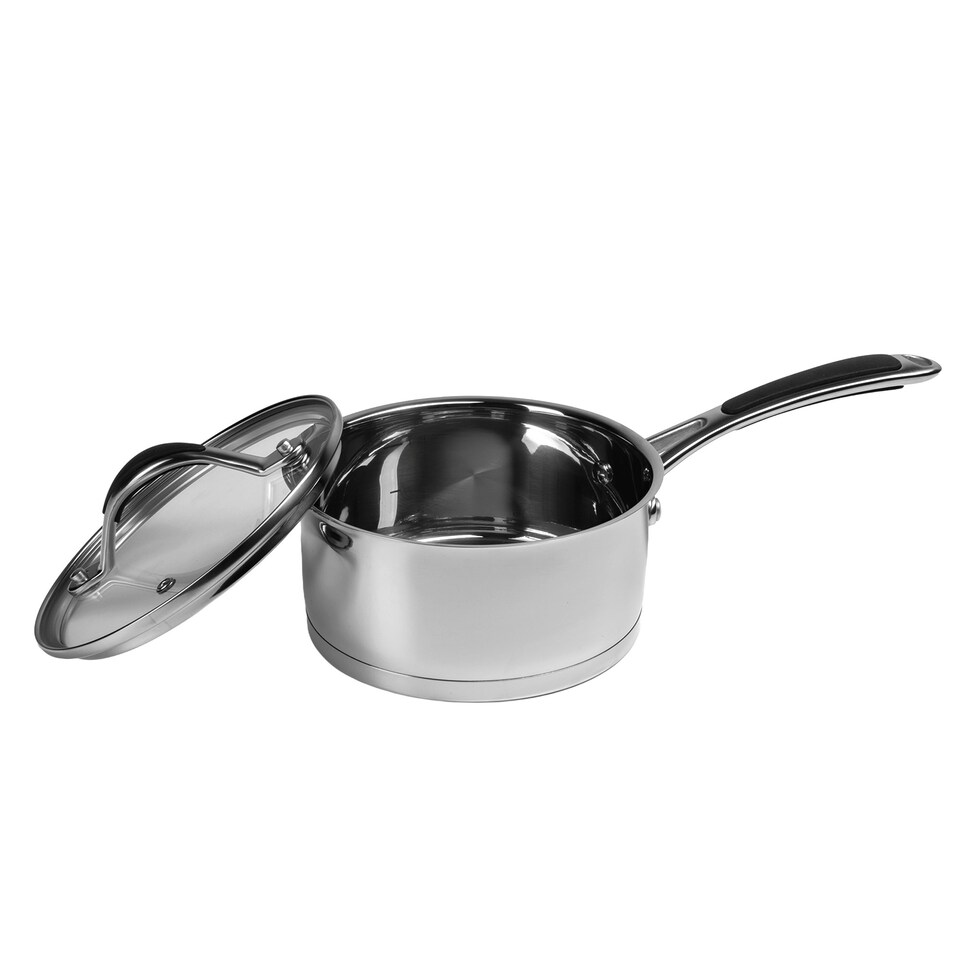 image 1 of ProChef 16cm Stainless Steel Saucepan with Glass Lid Induction & Oven Safe Silver