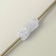 image 3 of ValueLights Emily Natural Linen Drum Shade Dark Green Glass Teardrop Table Lamp and LED Bulb Green