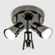 image 2 of ValueLights Sleek Spotlight Gloss Black Spotlight and GU10 Spotlight LED 5W Warm White 3000K Bulb Black
