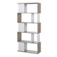 image 4 of Maze Open Bookcase 4 Shelves in Jackson Hickory Oak and White
