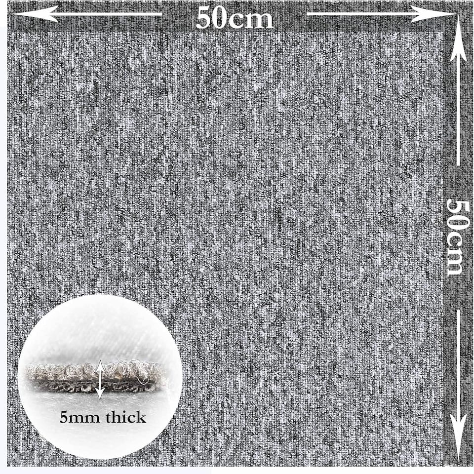 image 1 of Grey Carpet Tiles Heavy Duty 20pcs 5SQM Commercial Office Home Shop Retail Flooring