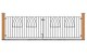 image 1 of Abbey Modern Double Driveway Gate - Solid Steel - Fits Gap of 3095 mm x 812 mm High - Electro Galvanised/Black Powder Coated | Black | 1