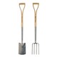 image 4 of Kent & Stowe Garden Life Digging Spade and Fork Duo | Brown | 1 x Fork, 1 x Spade | 2