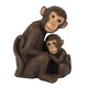 image 1 of Something Different Monkey Mother And Baby Ornament - Brown - One Size