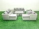 image 1 of Fimous Outdoor Rattan Garden Furniture Set with Grey Cushions Luxury 12 Seater with 2 Chairs and Coffee Table For Conservatory,Patio