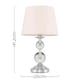 image 2 of ValueLights Gatto Dimmable Polished Silver Table Lamp with Small Pink Tapered Shade and E14 Candle LED 5W Warm White 3000K Bulb