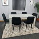 image 2 of Dining Table Set with 6 Chairs Dining Room and Kitchen table set of 6 Grey