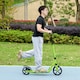 image 1 of HOMCOM Kick Scooter, Folding 2 Wheel Scooter with Dual Brake System, Dual Suspension, 230mm Big Wheels and 3 Adjustable Handlebar, for 14 older Teens Adults, up to 100KG, Green