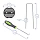 image 3 of Harbour Housewares 160pc Weed Membrane Fixing Set with Removal Tool - 15cm | Silver | Silver
