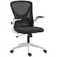 image 1 of Vinsetto Ergonomic Mesh Office Chair with Flip-up Armrests, Height Adjustable Computer Chair with Swivel Wheels, Black and White