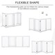 image 7 of PawHut Wooden Freestanding Pet Gate 4 Panels Foldable Dog Safety Fence White