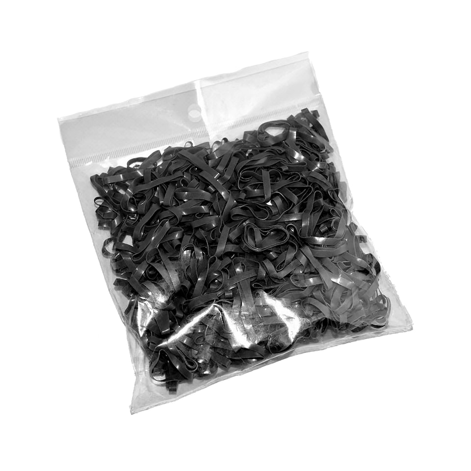 image 1 of Lincoln Silicone Plaiting Bands (500 Pack) - Black - One Size