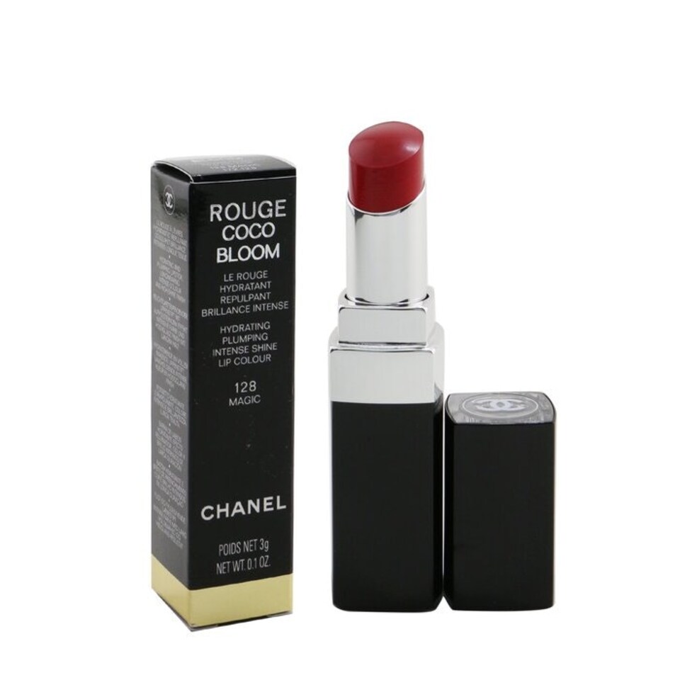 image 1 of Chanel Rouge Hydrating Plump Intense Shine Red Lipstick 128 Magic N/A