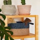 image 3 of Jute Handwoven Storage Basket (Blue)