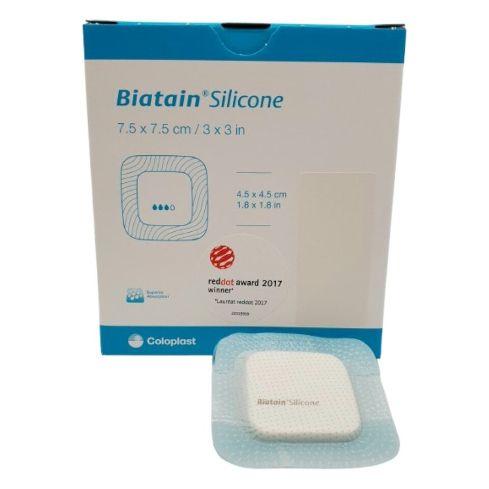 Biatain Silicone 7.5cm x 7.5cm - Box of 10