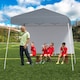 image 4 of COSTWAY 3m x 3m Pop up Canopy Tent Garden Gazebo Grey