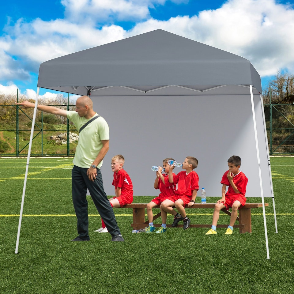 image 1 of COSTWAY 3m x 3m Pop up Canopy Tent Garden Gazebo Grey