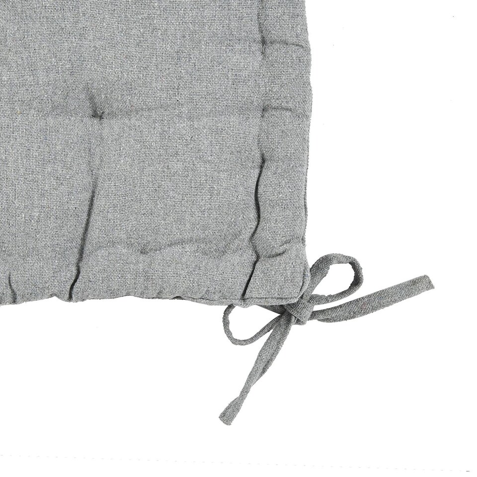 image 1 of Nicola Spring French Mattress Seat Cushions - 40cm - Grey - Pack of 2 | Grey | Grey