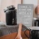 image 5 of Harbour Housewares Round Metal Kitchen Tea Canister - Black