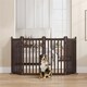 image 2 of Yaheetech 4-Panel Pet Puppy Fence with Two Support Feet, 50 × 90.5 cm N/A | Espresso