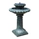 image 1 of Primrose Spring Lilly Solar Bird Bath Water Feature with Lights
