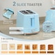 image 4 of HOMCOM Kettle and Toaster Set 1.7L Kettle & 2 Slice Toaster Set, Light Blue | Blue