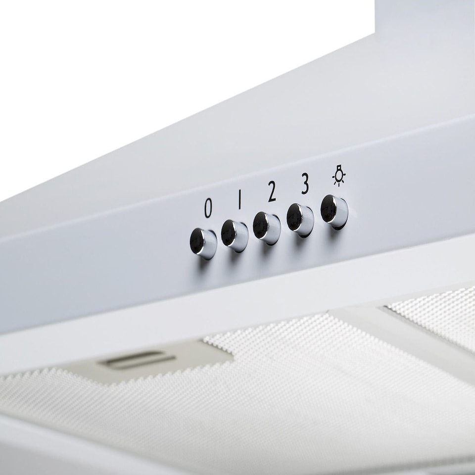 image 1 of SIA CHL60WH 60cm White Pyramid 3 Speed Chimney Cooker Hood Kitchen Extractor Fan