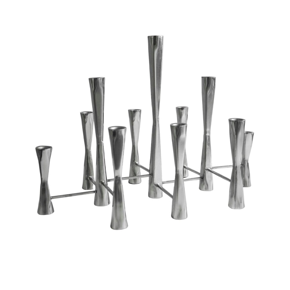 image 1 of Parker 11 Piece Candle Centerpiece - Mild Steel - L27 x W51.5 x H42 cm - Black | Black | 1