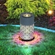 image 2 of Outsunny Outdoor Waterfall Fountain Water Feature with LED, Light Grey