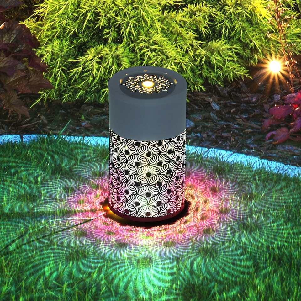 image 1 of Outsunny Outdoor Waterfall Fountain Water Feature with LED, Light Grey