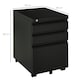 image 7 of Vinsetto 3 Drawer File Cabinet, Lockable Metal Filling Cabinet, Black
