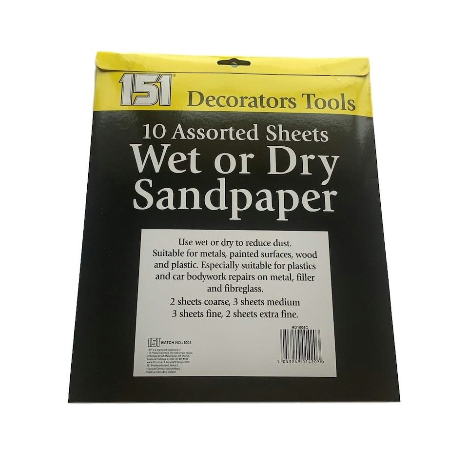 image 1 of Pack of 10 Wet or Dry Sand Paper