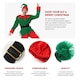 image 2 of 5 Piece Elf Costume Green | XL