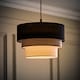 image 3 of ValueLights Aztec Pair 3 Tier Black Ceiling Light Shades and Bulbs