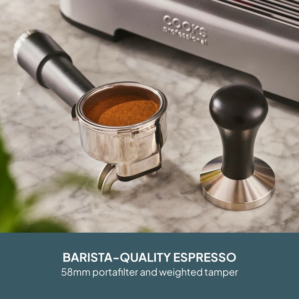 image 1 of Cooks Professional Bean-To-Cup Espresso Coffee Machine with Grinder, Steam Wand & Accessories | Silver