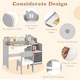 image 6 of COSTWAY Kids Study Desk and Chair Set Children Table Grey