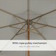 image 2 of Outsunny Garden Parasol Patio Umbrella with Ruffles Grey 