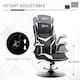 image 4 of Vinsetto Gaming Chair Ergonomic Computer Chair with Adjustable Height Pedestal Base, Home Office Desk Chair PVC Leather Exclusive Swivel Chair Black