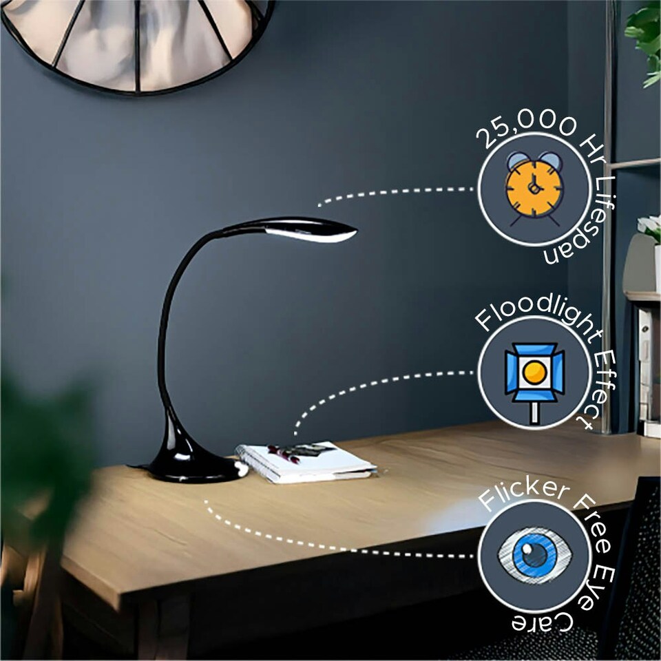 image 1 of Lifemax Daylight LED Desk Light for Reading, Crafting & Hobby Work White