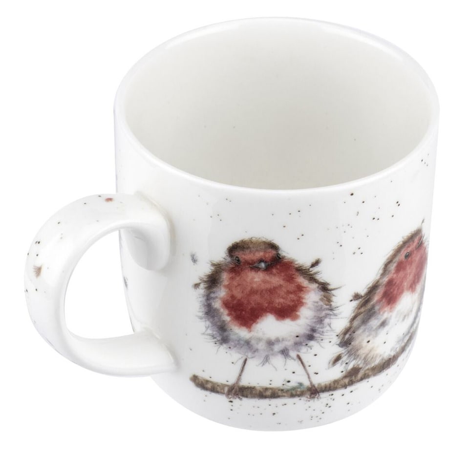 image 1 of Royal Worcester Rockin Robins Christmas Mug