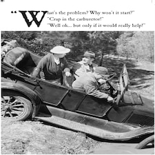 On the Ceiling, Crap in the Carburettor, Funny Birthday Card, Happy Birthday Card for Her, Generic Birthday Card