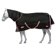 Weatherbeeta Comfitec Premier Therapy Tec Detachable Neck Horse Turnout Rug - Black/Silver/Red - 5´ 6"