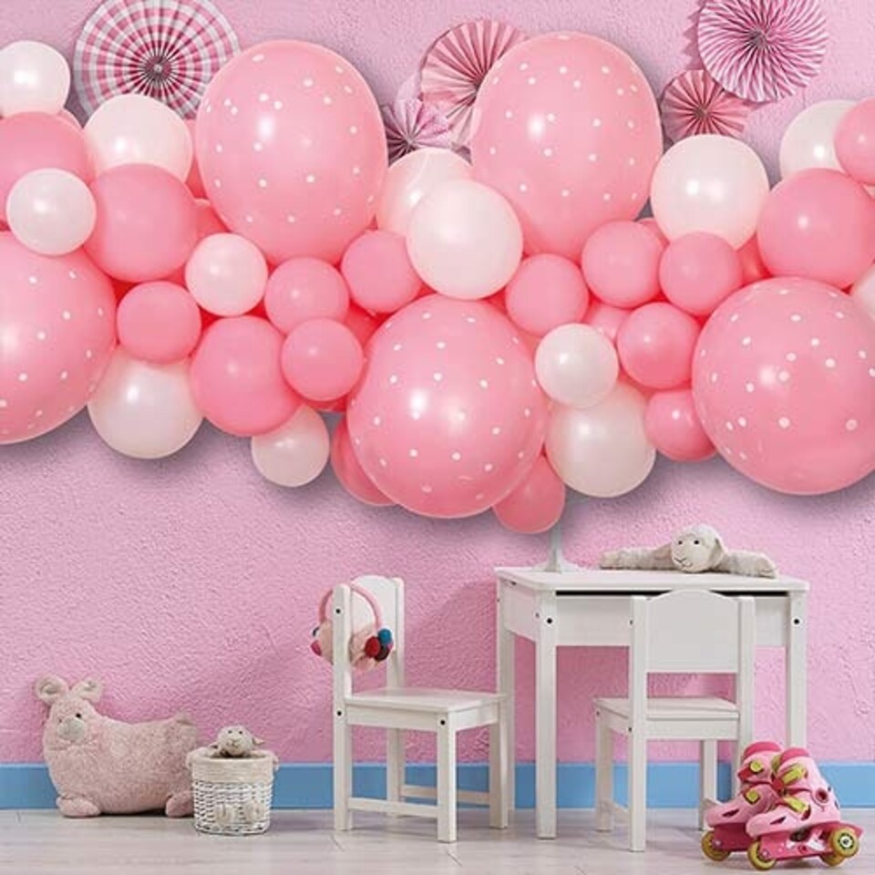 Baby Pink Polka Dot DIY Garland Balloon Arch Kit