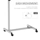 image 6 of HOMCOM Height Adjustable Over Bed Table with Wheels, C Shaped Laptop Desk, Portable Hospital Bed Table for Living Room, Bedroom, Black
