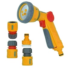 Hozelock Multi Spray Gun Soft Touch Water Hose Pipe 5 Function & Fittings