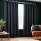 image 1 of Paoletti Galaxy Chenille Navy Eyelet Curtains 229 x 137cm